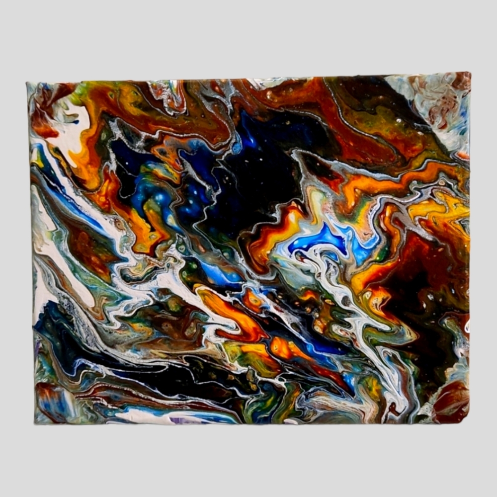 "Color Burst" New acrylic fluid art